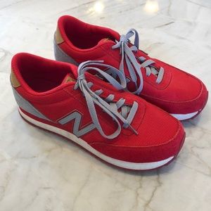Red and Gray New Balance Tennis Shoes Size 8